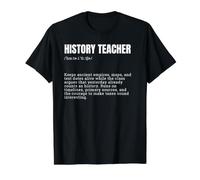 Funny History Teacher Definition School Value Graphic T-Shirt, Men, Black, S