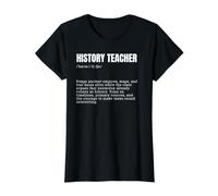 Funny History Teacher Definition School Value Graphic T-Shirt, Women, Black, XL