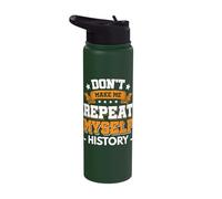 Funny History Teacher Social Studies Stainless Steel Insulated Water Bottle