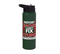 Funny History Teacher Social Studies Stainless Steel Insulated Water Bottle