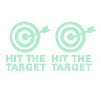 Funny Hit The Target Toilet Sticker, Pack of 2, Grow in Dark Wc Wall Sticker Decal Toilet Seat Sticker