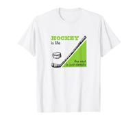 Funny Hockey is Life the Rest is just Details Value Graphic T-Shirt, Men, White, S