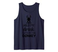 Funny Hold My Drink I Gotta pet This Donkey Tank Top