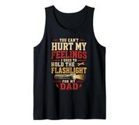 Funny Hold The Flashlight Helper for Dad Father Child Humor Tank Top