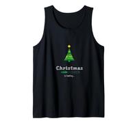 Funny Holiday Progress Bar Christmas Tree Graphic Art Tank Top