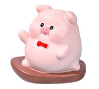 Funny Home Accent Beach Theme Cartoon Resin Pig Figurine Holiday Motif Creative Vacation Desktop Decoration for Office Desk Decoration