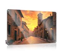 Funny Home Bar Signs Sunset Glow In The Old Town Tin Sign Bar Signs For Man Cave Man Cabe Decor(20X30CM)