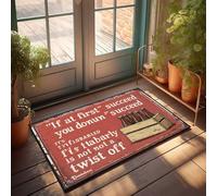 Funny Home Decor Beer Lover'S Motto: If At First You Don'T Succeed, Try Not To Twi Doormat Man Cave Stuff Kitchen Rugs Farmhouse Style(40X60CM)