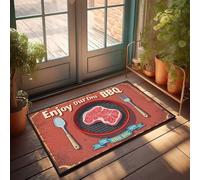 Funny Home Decor Grill Up Some Delicious Steaks With Our Bbq Sauce! Doormat Welcome Mats For Front Door Outdoor Anti Slip Mat(40X60CM)