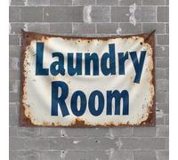 Funny Home Decor Laundry Room Sign: Vintage Style Tapestry Room Accessories for Teen Boys Funny Room Decor(75X100CM)