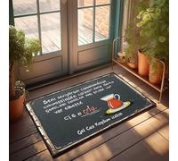Funny Home Decor Love Message With Turkish Tea On Chalkboard Doormat Man Cave Stuff Kitchen Rugs Farmhouse Style(40X60CM)