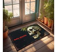 Funny Home Decor Spooky Skull With Tree Roots: Halloween Artwork Doormat Man Cave Stuff Kitchen Rugs Farmhouse Style(40X60CM)