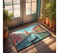 Funny Home Decor Venice Canals: A Gondolier'S Serenade Through Timeless Waters Doormat Welcome Mats For Front Door Outdoor Anti Slip Mat(40X60CM)