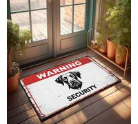Funny Home Decor Warning: Security Dog Alert Doormat Welcome Mats For Front Door Outdoor Anti Slip Mat(65X90CM)