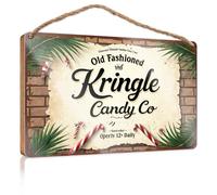 Funny Home Sign Vintage Kringle Candy Co. Sign With Festive Decorations Wooded Office Decor Bar Signs For Man Cave(20X30CM)