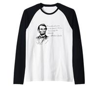Funny Honest Abraham Lincoln Internet Quote T-Shirt Raglan Baseball Tee