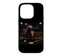 Funny Honey Badger Baseball Iced Coffee Love I Live Here Now Case for iPhone 14 Pro