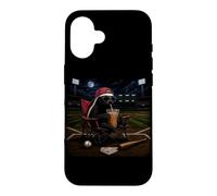 Funny Honey Badger Baseball Iced Coffee Love I Live Here Now Case for iPhone 16