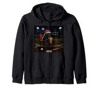 Funny Honey Badger Baseball Iced Coffee Love I Live Here Now Zip Hoodie