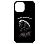 Funny Honey Badger Ratel The Thinker World Domination? Case for iPhone 12 Pro Max