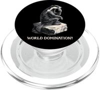 Funny Honey Badger Ratel The Thinker World Domination? PopSockets PopGrip for MagSafe