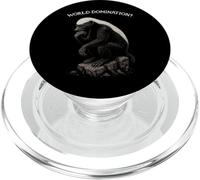 Funny Honey Badger Ratel The Thinker World Domination? PopSockets PopGrip for MagSafe