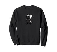 Funny Honey Badger Wearing Sunglasses Playing Badminton Sweatshirt