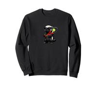 Funny Honey Badger Wearing Sunglasses Playing Tennis Sweatshirt