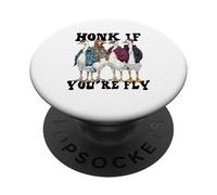 Funny Honk If You’re Fly Goose Streetwear Art PopSockets Adhesive PopGrip