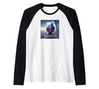 Funny Hooded Alien Creature UFO Extra-Terrestrial Martian Raglan Baseball Tee