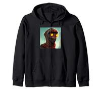 Funny Hooded Alien Creature UFO Extra-terrestrial Martian Zip Hoodie