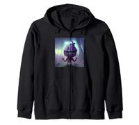 Funny Hooded Alien Creature UFO Extra-terrestrial Martian Zip Hoodie