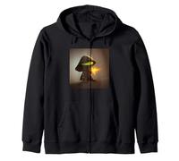 Funny Hooded Alien Creature UFO Extra-terrestrial Martian Zip Hoodie