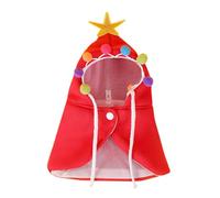Funny Hoodie Cloak for Cat Christmas Mischievous Party Cape Pet Winter Keep Warm Costume with Magical Fastener Closure Pet Hoodie Cape