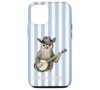 Funny Hootenanny Owl Banjo Country Blue Stripes Aesthetic Case for iPhone 12/12 Pro
