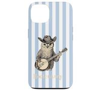 Funny Hootenanny Owl Banjo Country Blue Stripes Aesthetic Case for iPhone 13