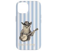 Funny Hootenanny Owl Banjo Country Blue Stripes Aesthetic Case for iPhone 14