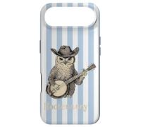 Funny Hootenanny Owl Banjo Country Blue Stripes Aesthetic Case for iPhone Air