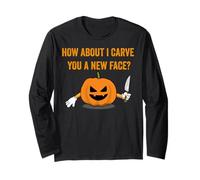 Funny Horror Pumpkin Carving Knife Nasty Sarcastic Halloween Long Sleeve T-Shirt