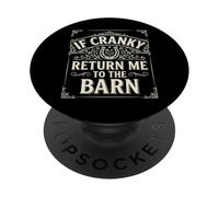 Funny Horse Lover If Cranky Return Me To Barn Men Women PopSockets Adhesive PopGrip