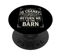 Funny Horse Lover If Cranky Return Me To Barn Men Women PopSockets Adhesive PopGrip