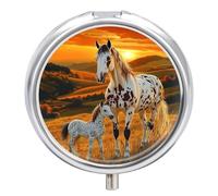Funny Horse Mama Pill Case 3 Compartment Pillbox