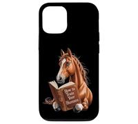 Funny horse motif with book how to train your human, idea Case for iPhone 12/12 Pro