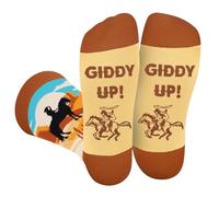 Funny Horse Riding Socks for Men Dad Teenage Boys - Novelty Funky Odd Fun Socks for Jockey - Horse Racing Cowboy Costume Accessories Equestrian Fathers Day Birthday Gifts Christmas Stocking Filler