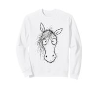 Funny Horse Sketch Doodle Hand Drawn Drawing Sweatshirt