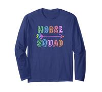 Funny Horse Squad Kids Gallop Crew Cowgirl Ranch Team Girl Long Sleeve T-Shirt
