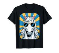 Funny Horse Wearing Sunglasses Animal Jokes Pony Ponies Value Graphic T-Shirt