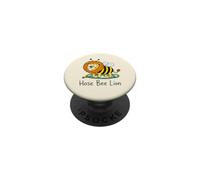 Funny Hose Bee Lion Visual Parody Wordplay Animal Pun Meme PopSockets Adhesive PopGrip