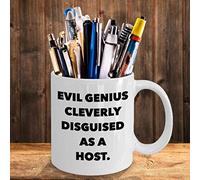 Funny Host Coffee Mug Best Personalized Custom Name Gift for Entertainer Anchor Owner Manager Moderator - Novelty White Ceramic Tea Cup