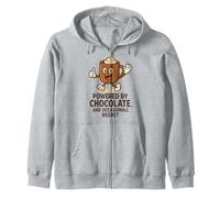 Funny Hot Chocolate Cartoon Design Zip Hoodie